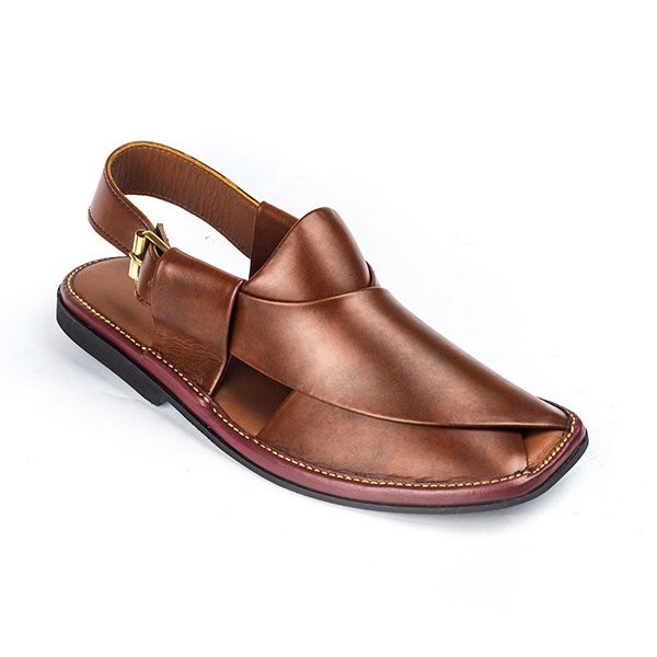 Zalmi Peshawari Chappal Brown Round