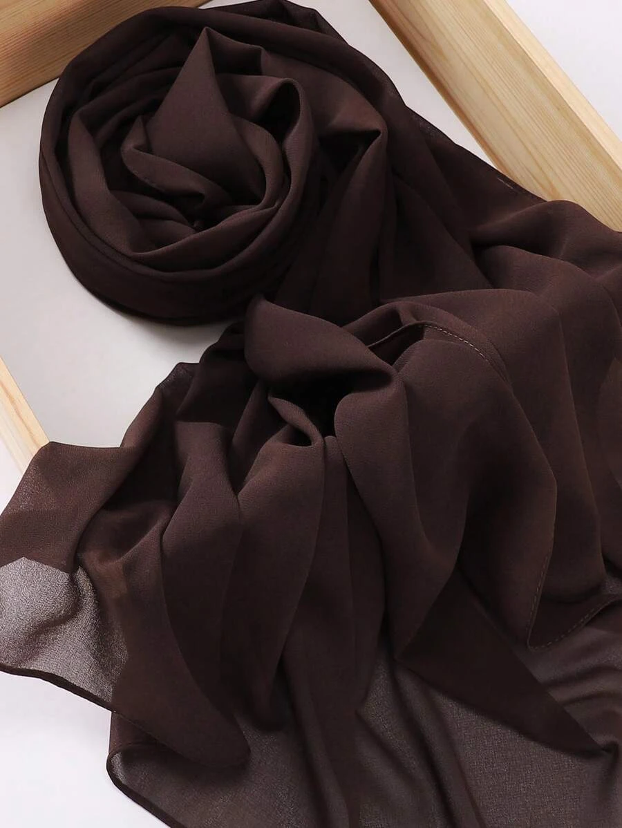 Premium Chiffon Hijab-Coffee Brown