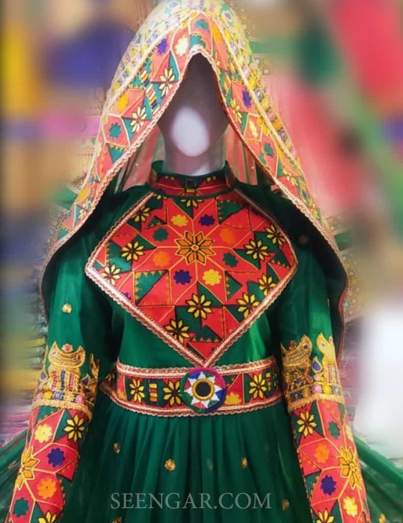 Forest Green Afghan Frock - Image 2