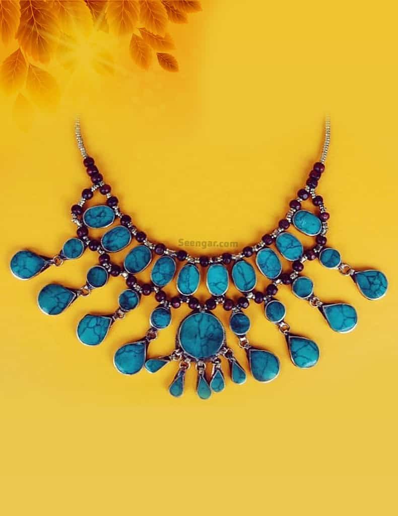 Turquoise Bib Statement Necklace